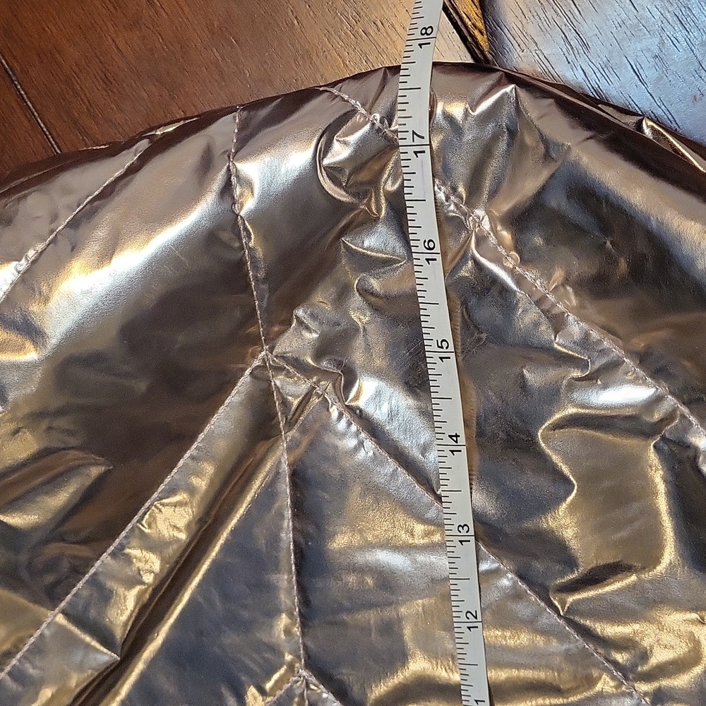 Victoria's Secret Shiny Silver Tote with Black Handles (NEW) - Picture 6 of 6